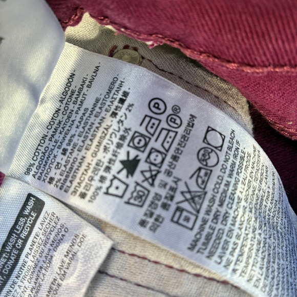 Levi's 513 White Tag 30x30 Pants Purple Cotton Stretch Jeans - Picture 7 of 11